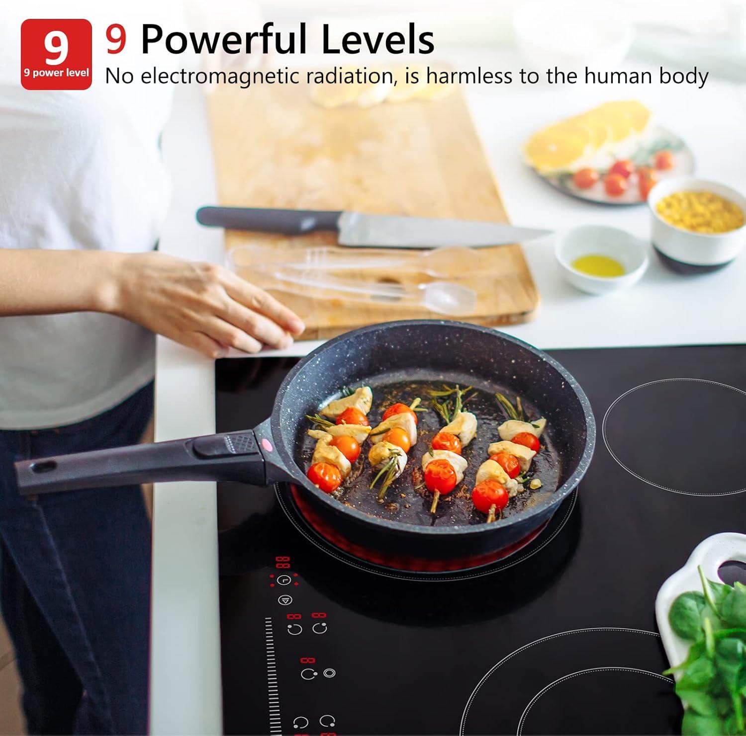 K&H 5 Burner 30 Inch Built-in Electric Stove Top Radiant Ceramic Cooktop Touch Control 240V 8600W CE30-8608