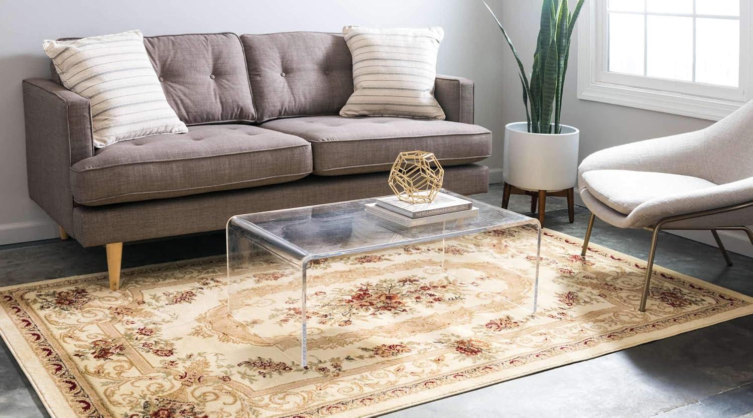 Unique Loom Versailles Collection Area Rug - Henry (10'  x 13' 1" Rectangle Cream/Green)