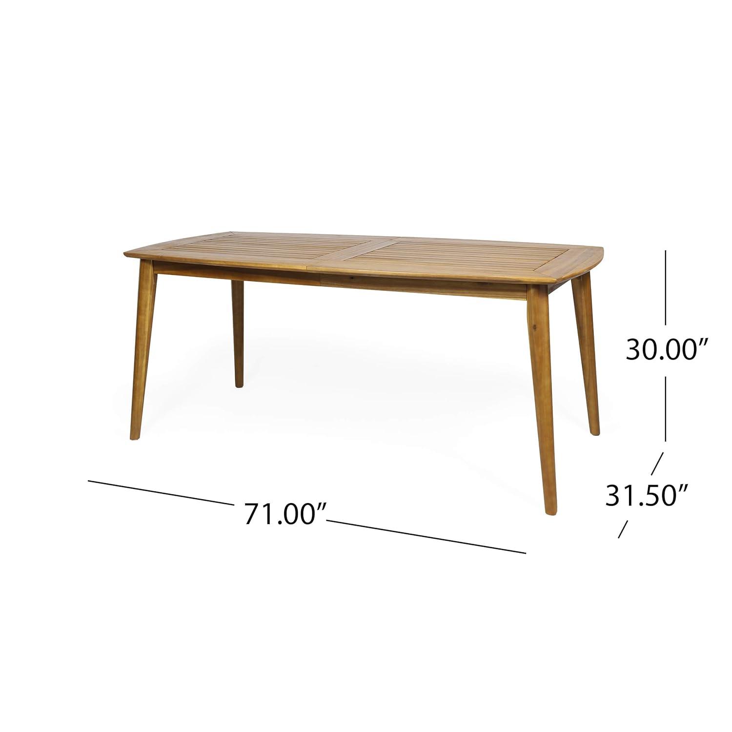 Christopher Knight Home Gwendolyn Outdoor Rustic Acacia Wood Dining Table, Teak