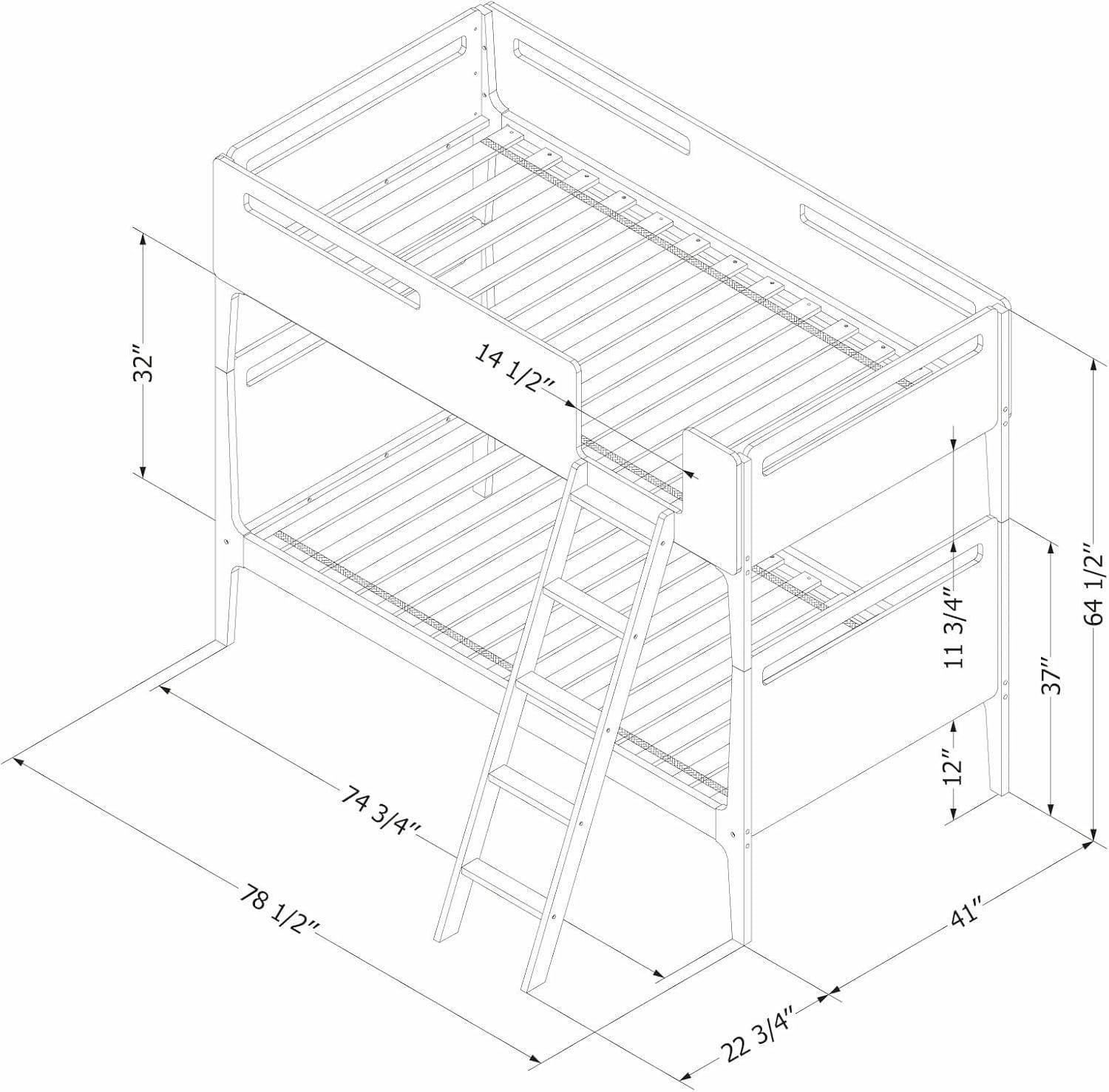 Bebble Twin Standard Bunk Bed by South Shore