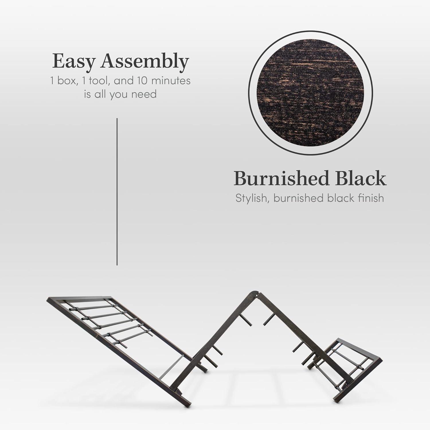 Mcintosh Industrial Metal Snap Assembled Bed Frame