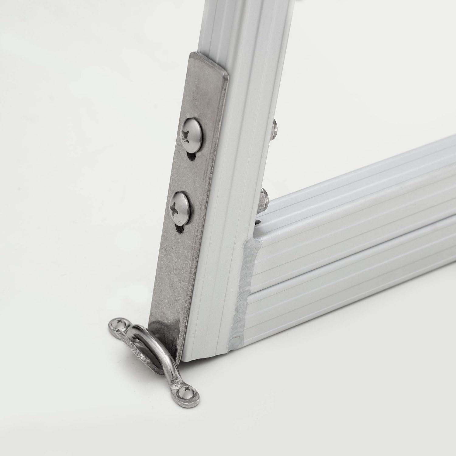 RecPro Marine Pontoon Boat Dock Heavy Duty Aluminum 4 Step Removable Boarding Ladder AL-A4…