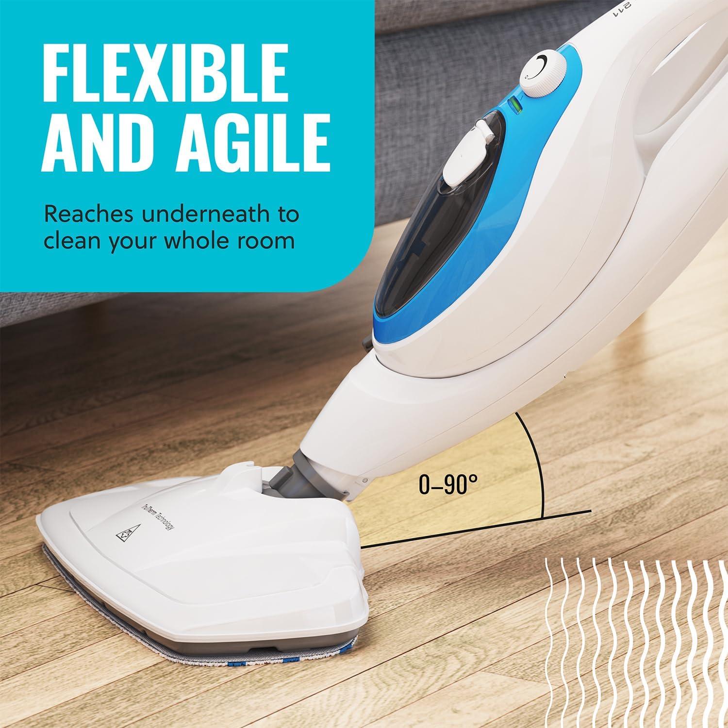 PurSteam 10-in-1 Steam Mop with Handheld Steam Cleaner for Tile & Hardwood Floors