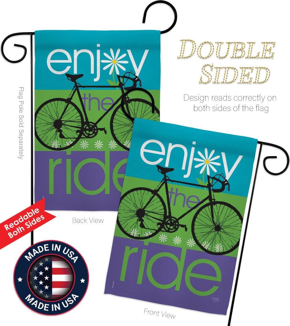 Breeze Decor 59040 Sports Bike Ride 2-Sided Impression Garden Flag - 13 x 18.5 in.