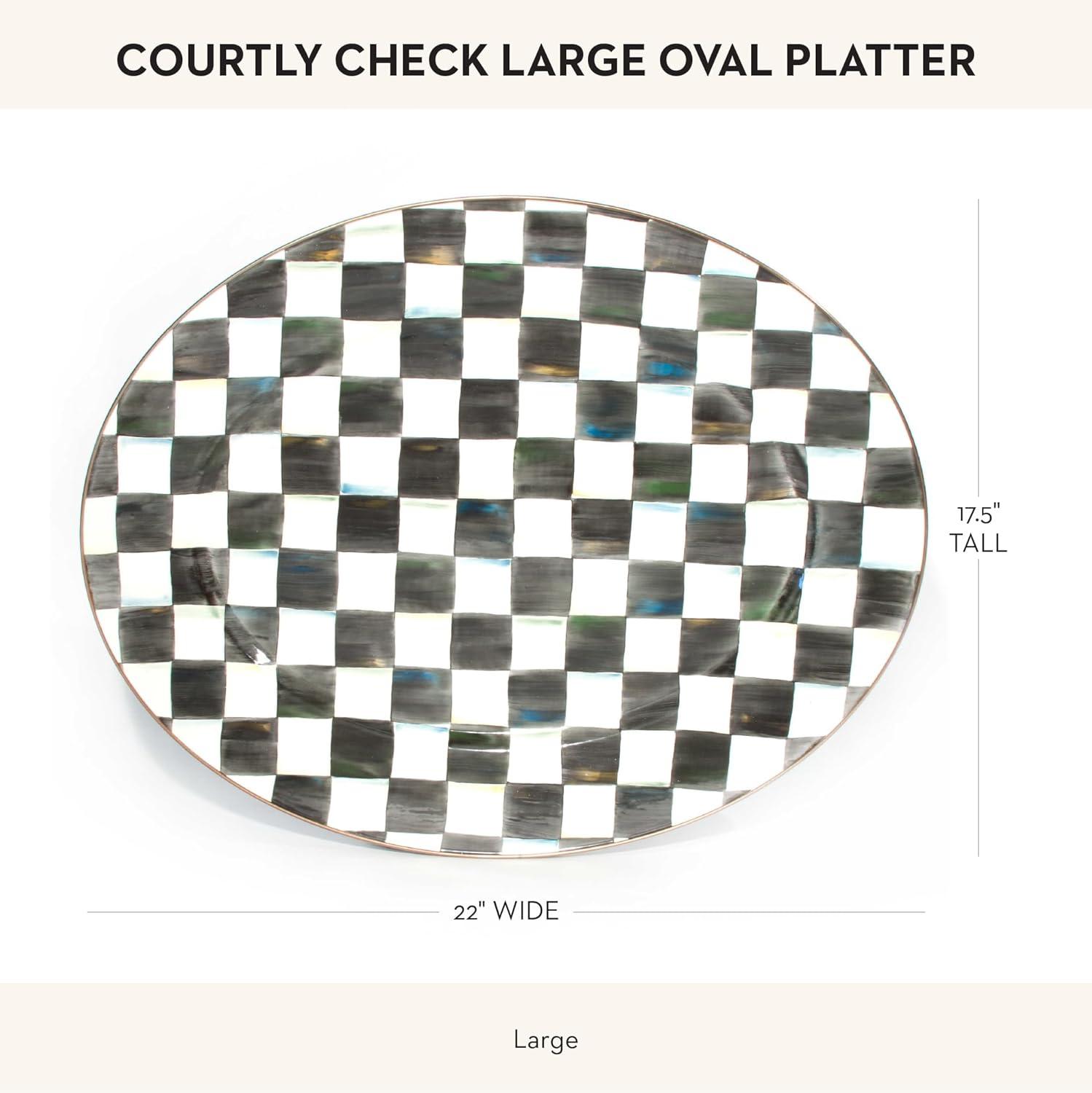 MacKenzie-Childs Sterling Check® Oval Platter