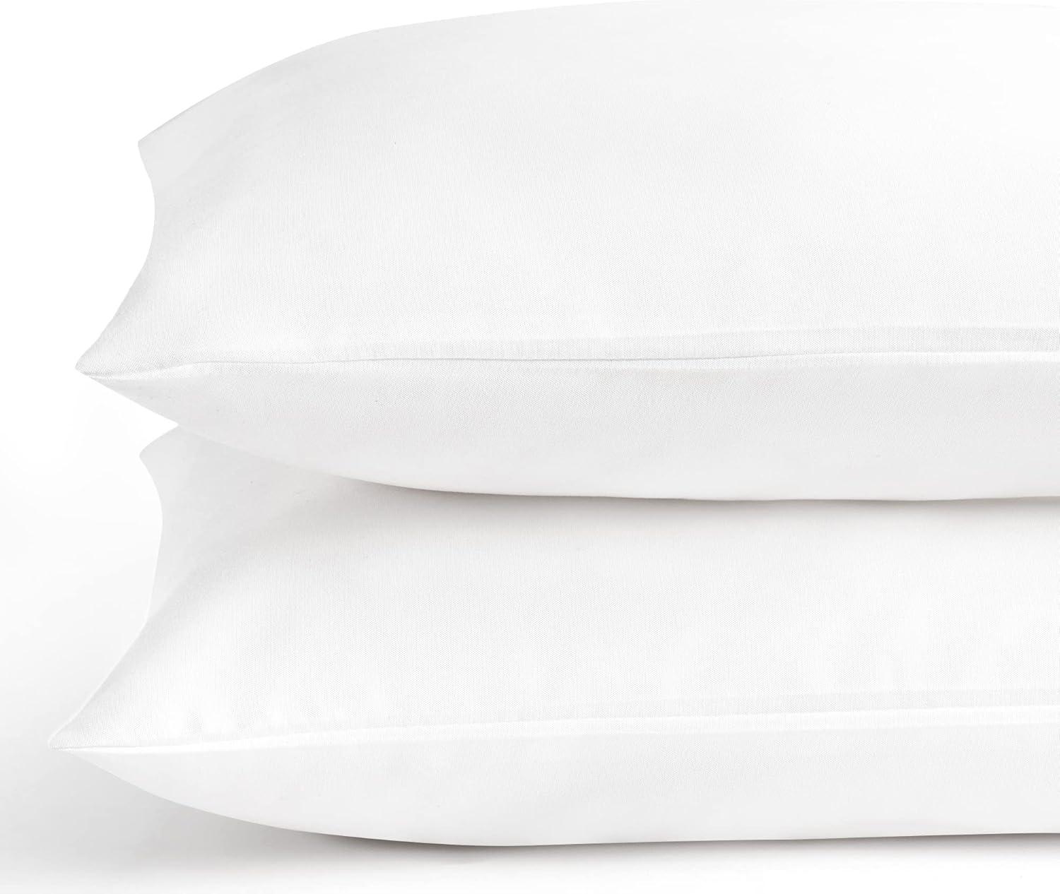 Ntbay 2 Pack Microfiber Toddler Pillowcases, Ultra Soft Travel Pillow Covers with Zipper Closure, 13" x 18", White