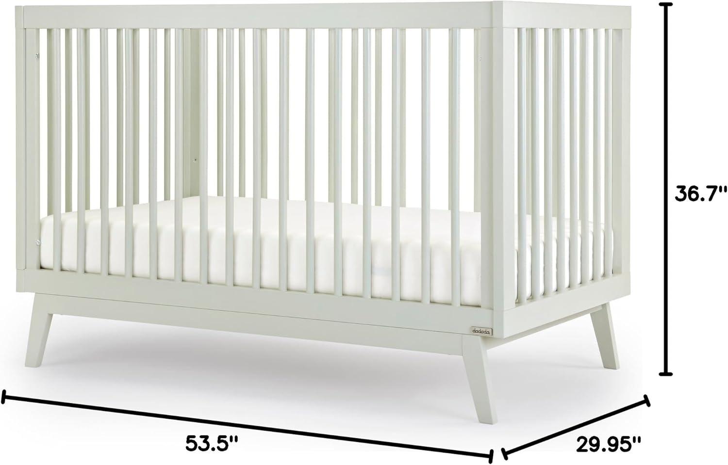 dadada Sage Soho 3-in-1 Convertible Crib to Toddler Bed Furniture