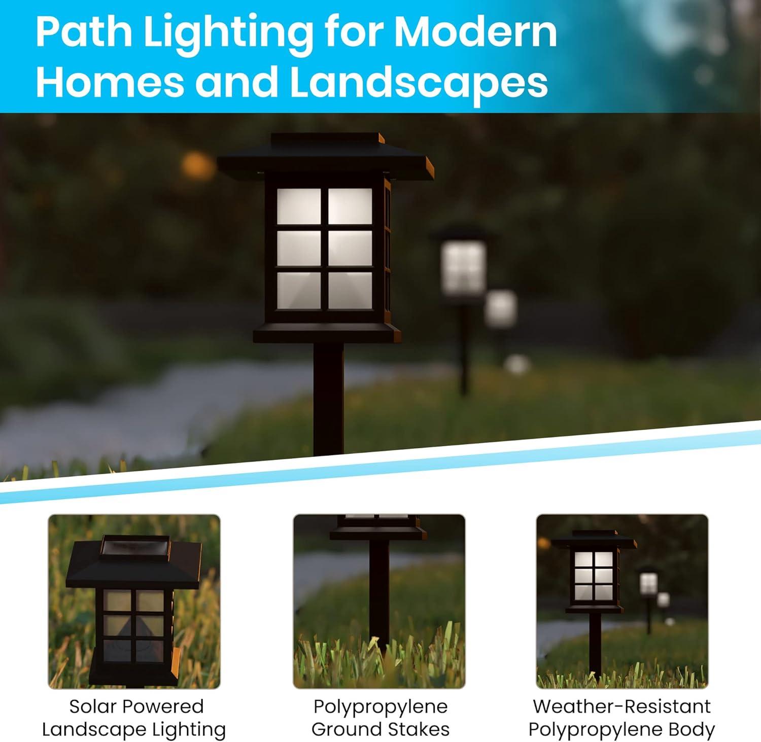 Rutland All - Weather Lantern Design Solar Powered LED Landscape Lights