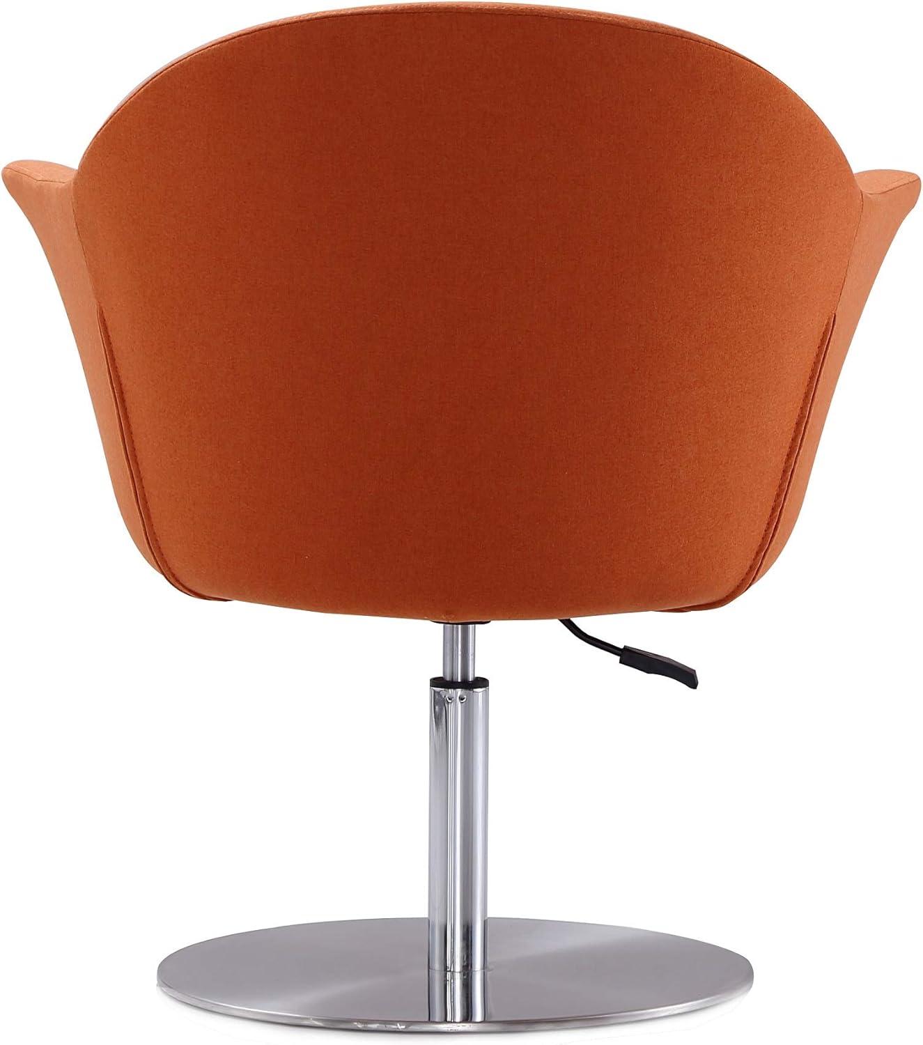Voyager Swivel Adjustable Accent Chair, Orange