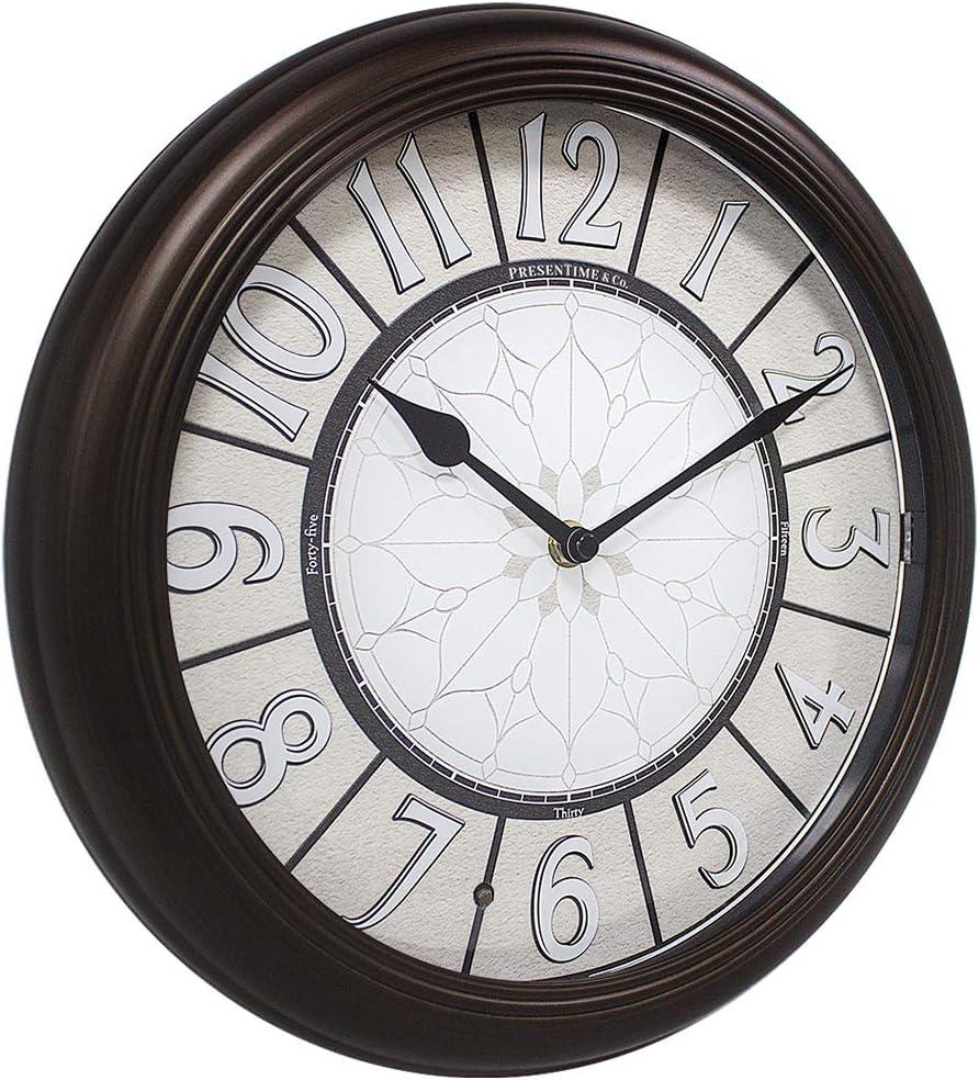 12.6" Oil Rubbed Bronze LED Wall Clock with Smart Sensor