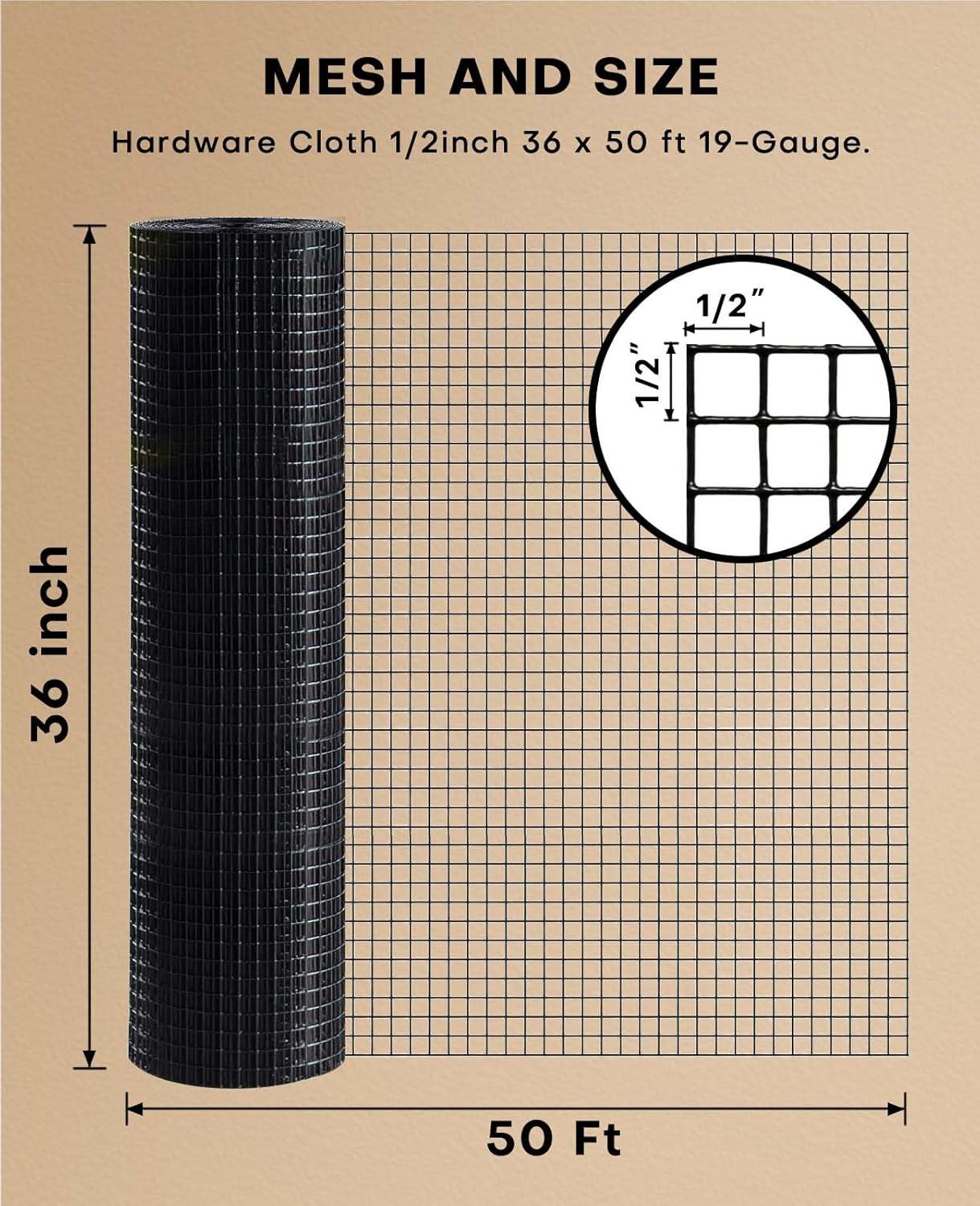 Black Vinyl Coated Metal Chicken Wire Mesh Roll