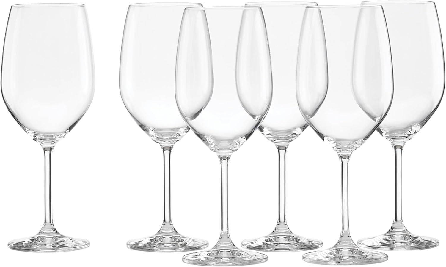 Tuscany Classics Clear Crystal White Wine Glass Set, 6 Count