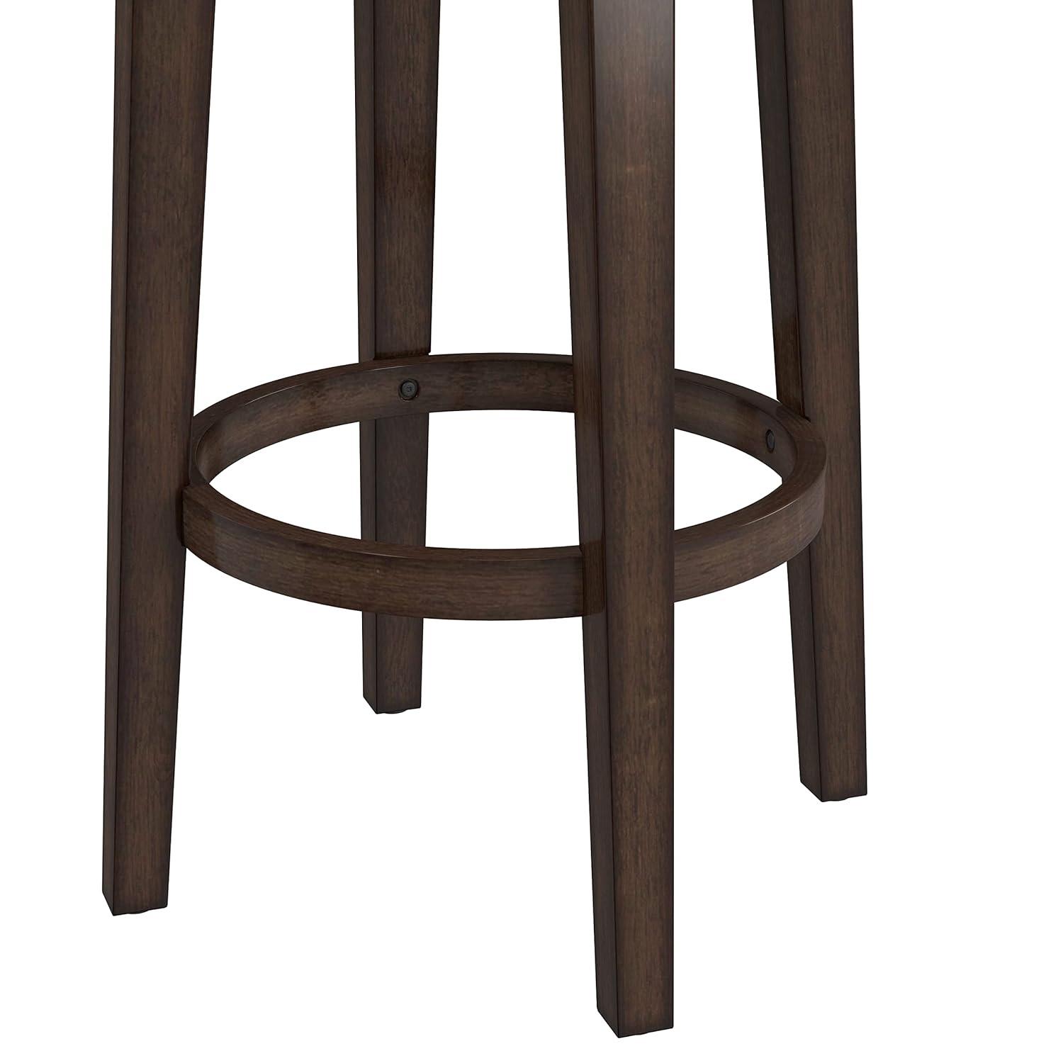 Hillsdale Krauss Backless Swivel Bar Height Stool, Dark Brown
