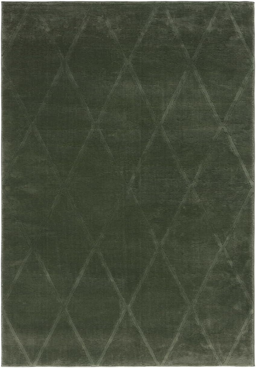 SAFAVIEH Revive Collection Area Rug - 5'3" x 7'7", Green, Trellis Design, Non-Shedding & Easy Care, Ideal for High Traffic Areas in Living Room, Bedroom (REV104Y)