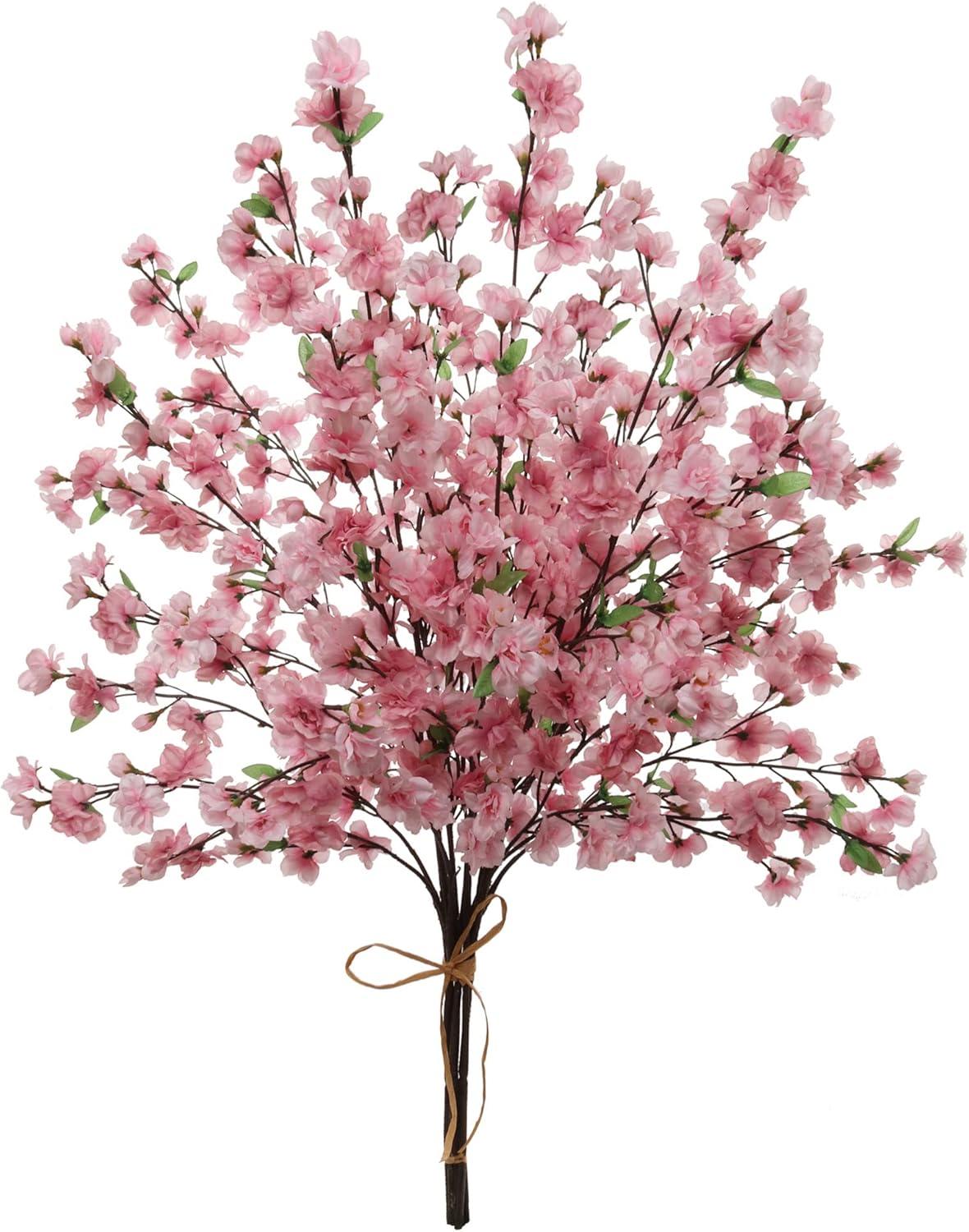 36-Inch Pink Silk Cherry Blossom Branches for Wedding Decor