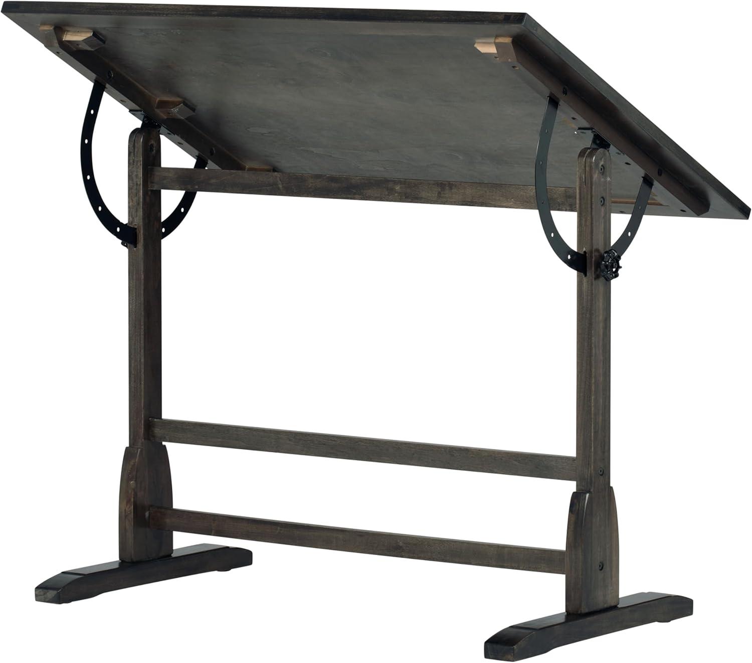 Vintage Solid Wood Drawing/Drafting Table with 42" x 30" Adjustable Tilting Top