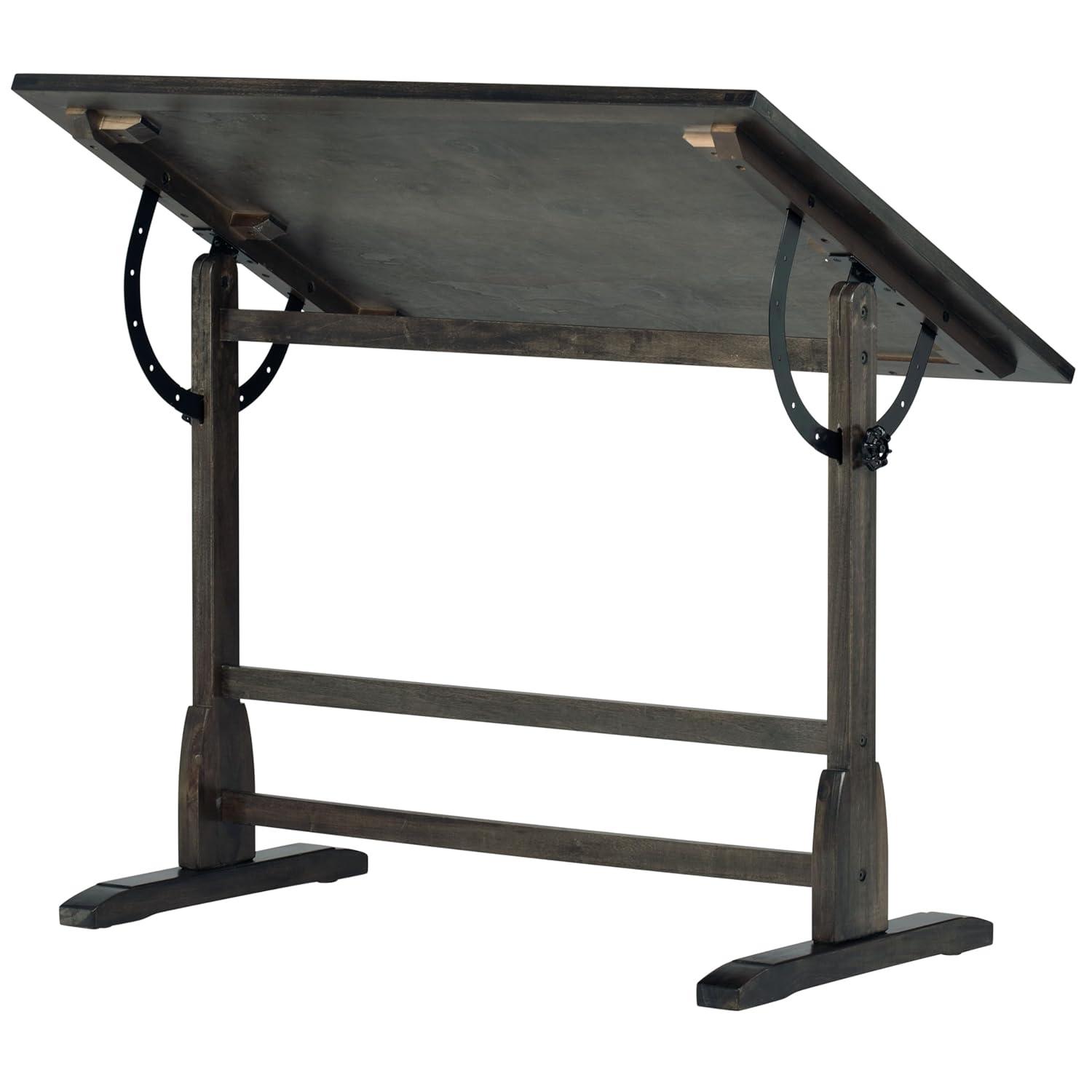 Vintage Solid Wood Drawing/Drafting Table with 42" x 30" Adjustable Tilting Top