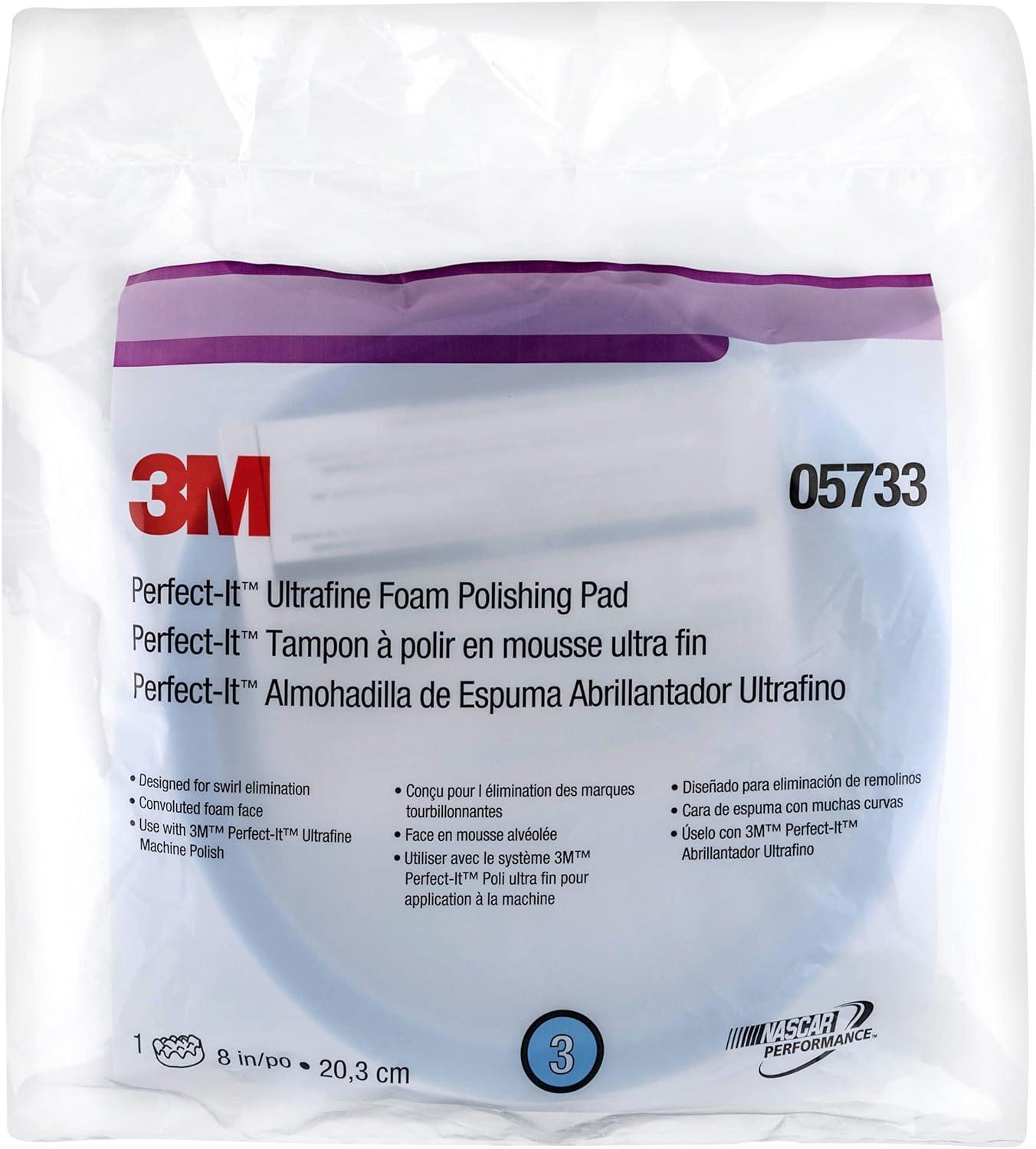 KANGAROOBANDS 3M Perfect-It Foam Compounding Pads Kit  3M 05737 05738 05733 Foam Compounding and Polishing Pads  Complete 8 inch Buffing Pads Set  Bundled Microfiber Cloth