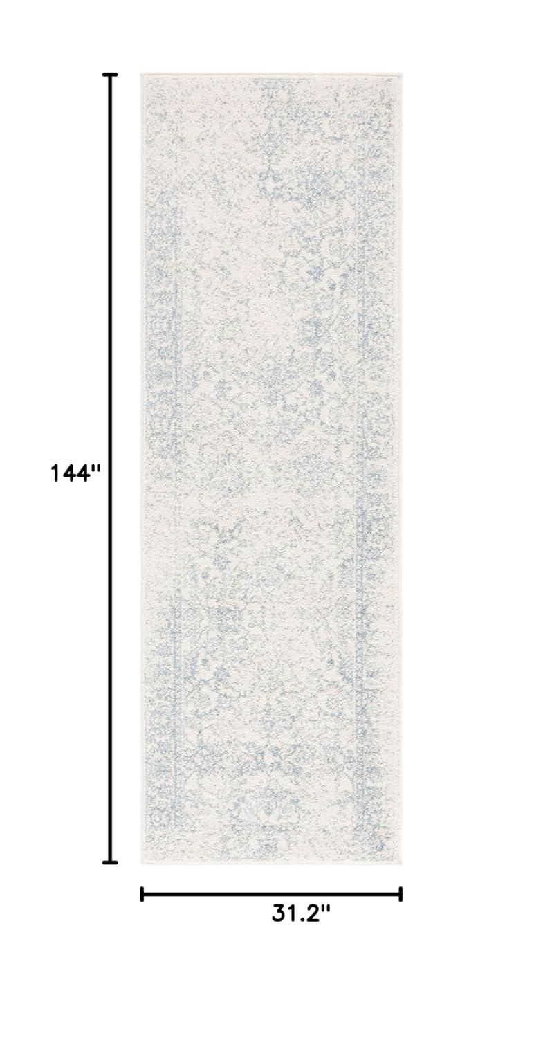 Adirondack ADR109 Machine Made Indoor Runner - Ivory/Slate - 2'-6"x12' - Safavieh