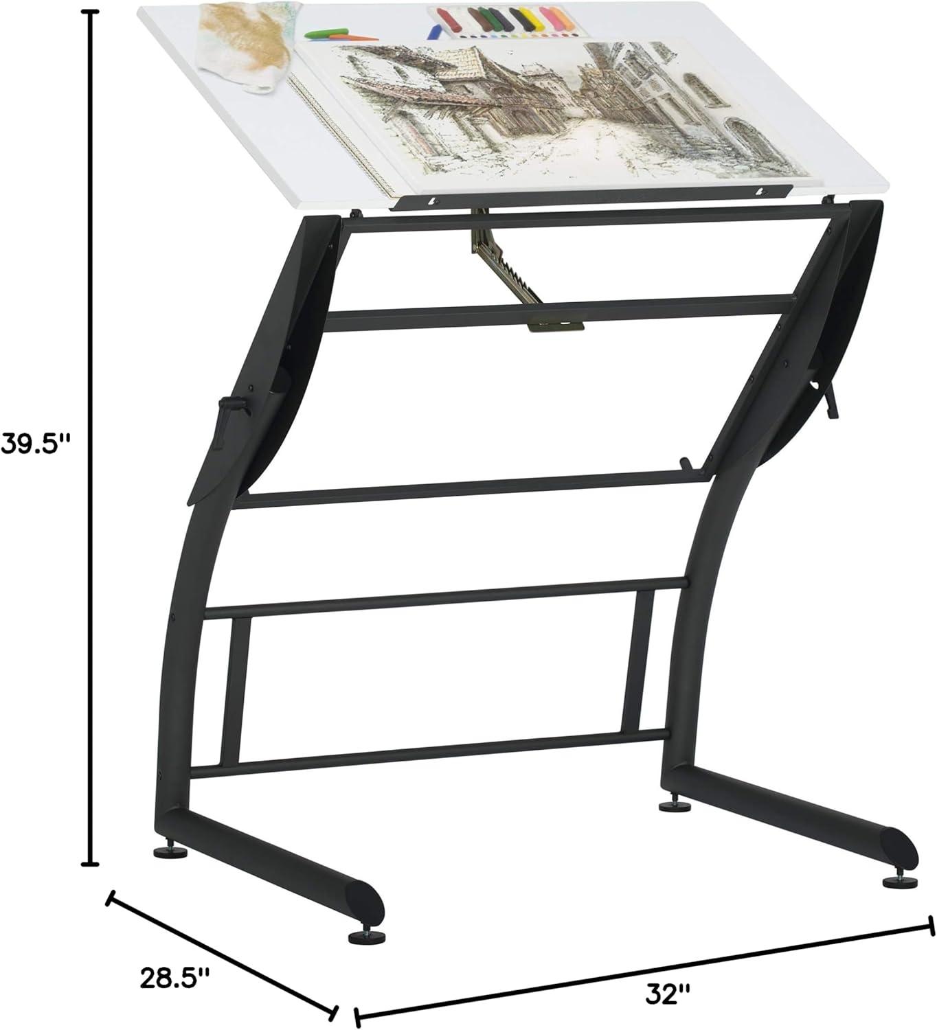 Coursey Adjustable Metal Base Drafting Table