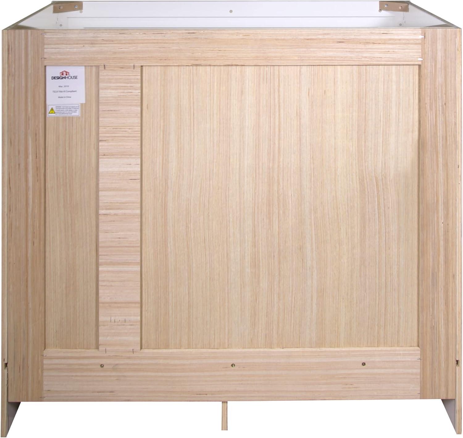 Design House Brookings 36 Inch Bathroom Vanity, Ready to Assemble, Solid Wood, Sherwin Williams – Design House, 587097