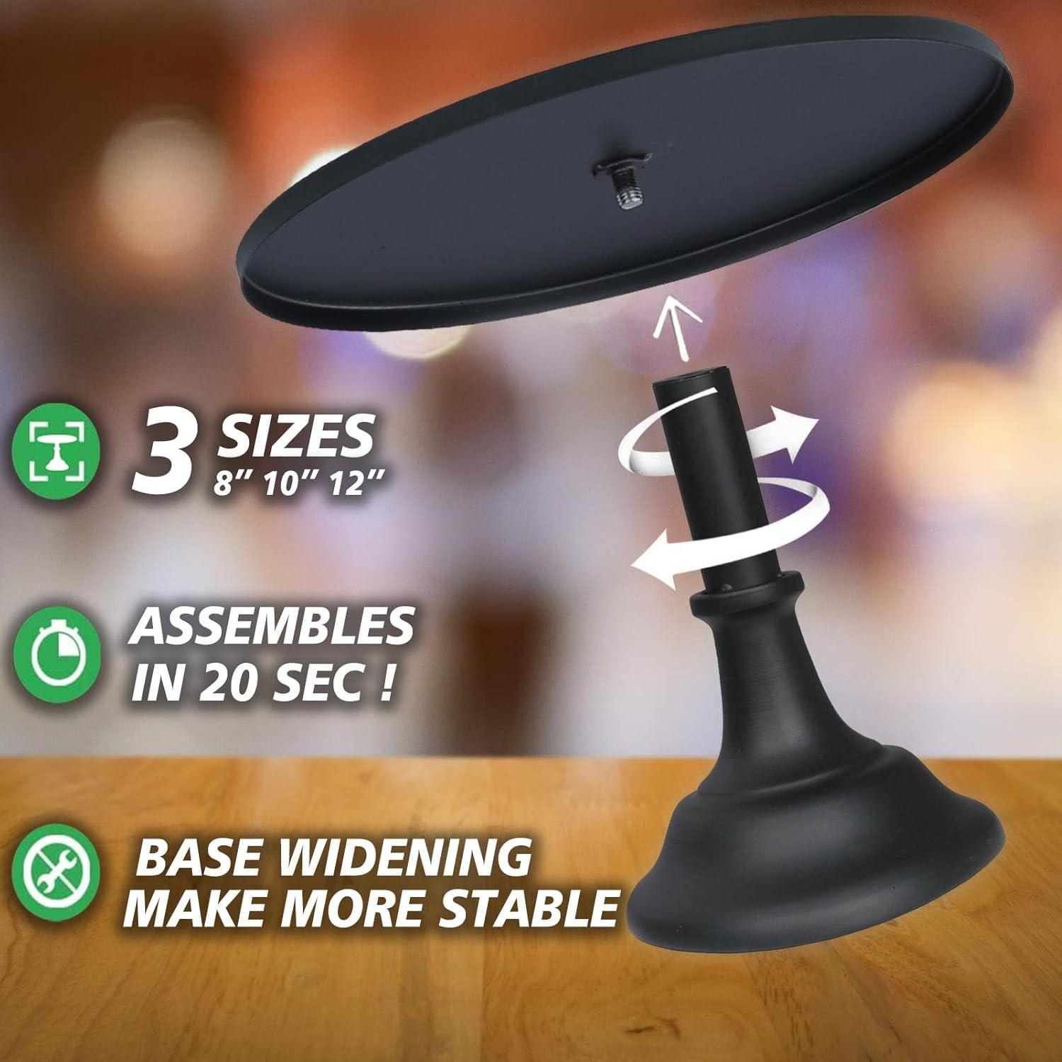 AMIENIV Iron Baby Shower Cake Stand, Gold (3 Count)