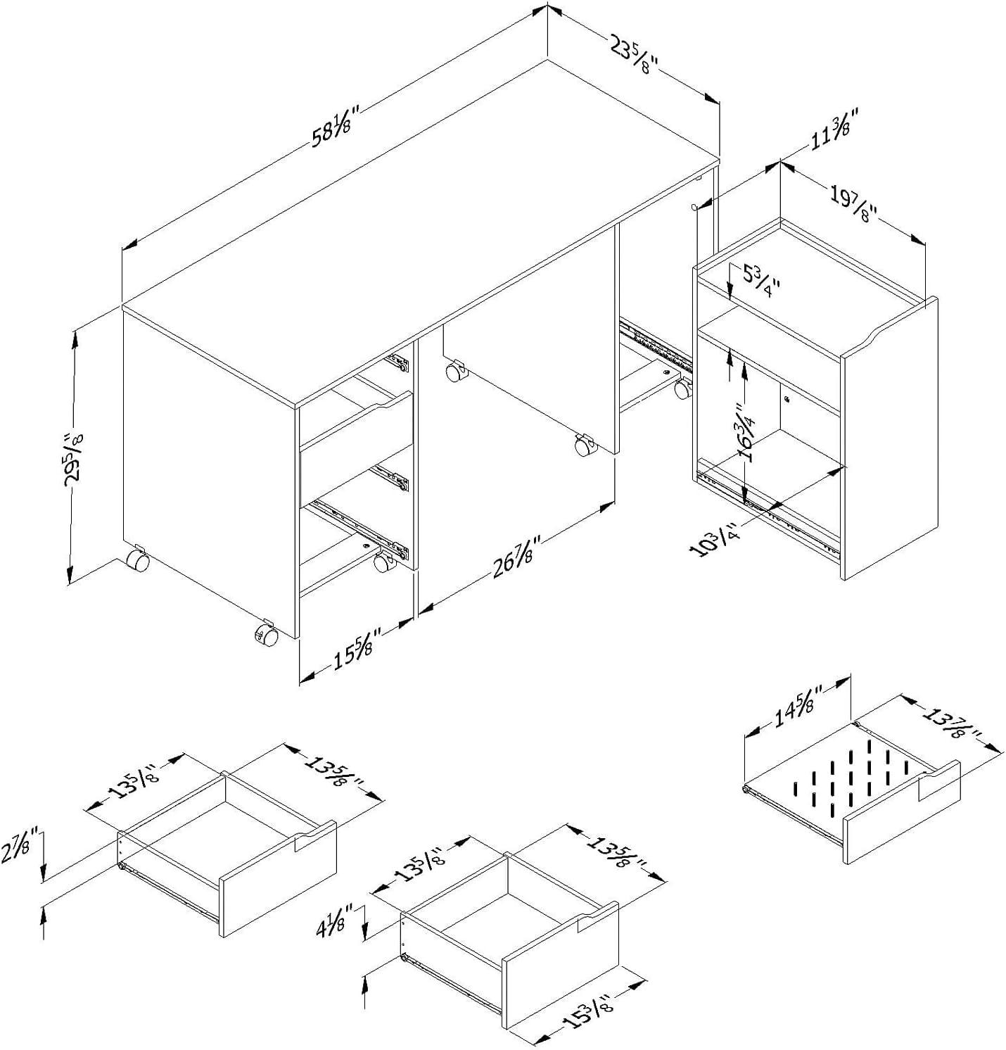 South Shore Crea Sewing Craft Table & Reviews | Wayfair