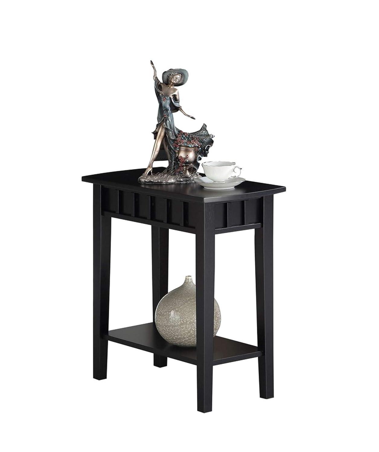 Dennis End Table with Shelf Espresso