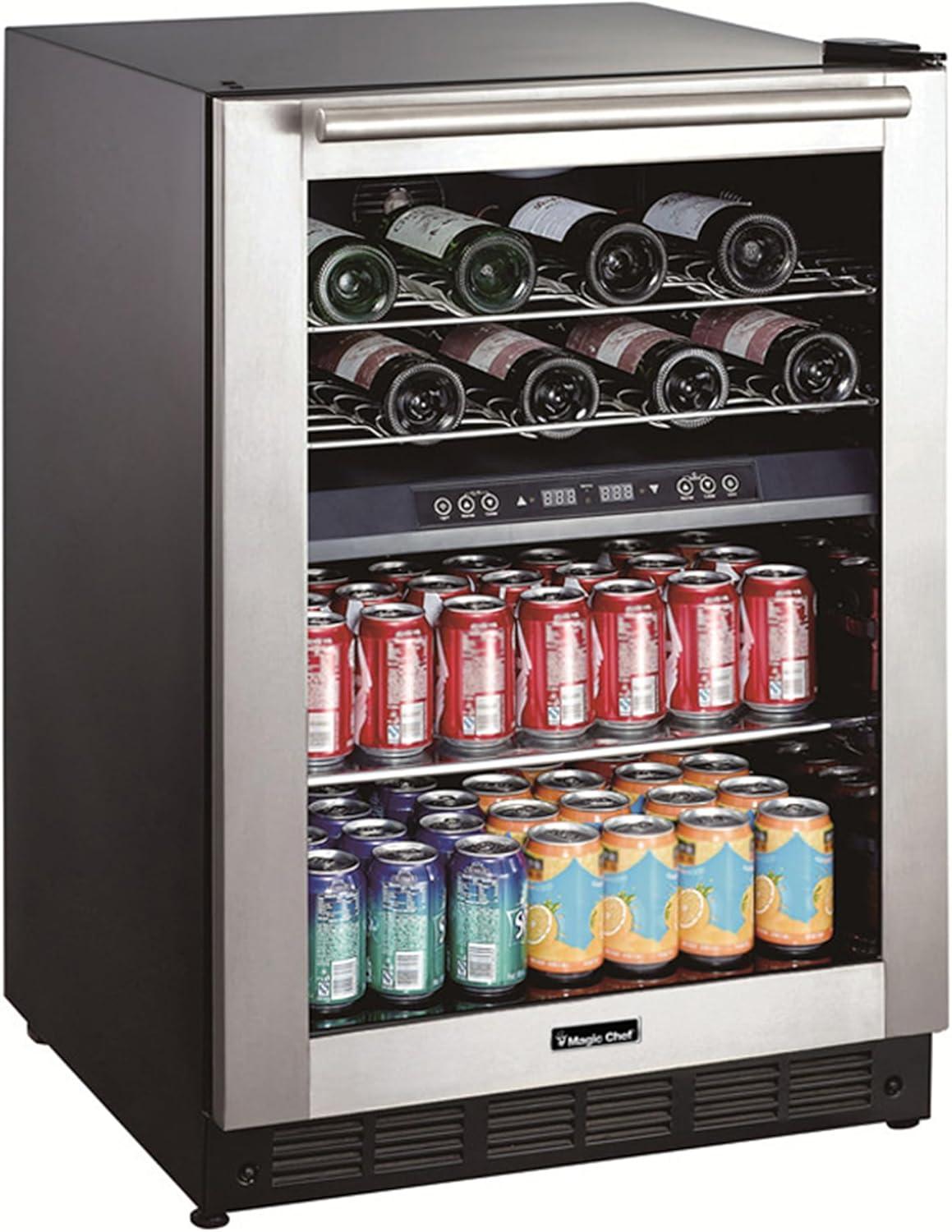 Magic Chef Dual Zone 23.4'' 44 Bottle with Reversible Door