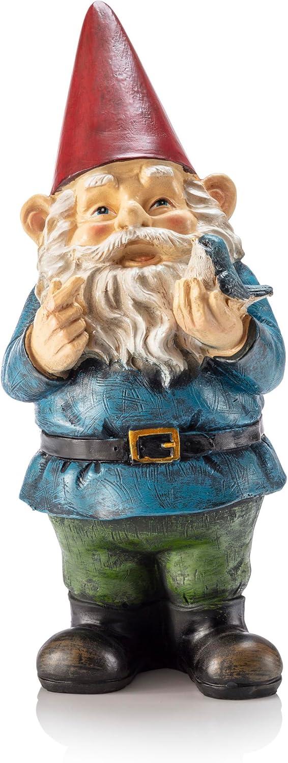 Alpine Corporation 12 Inch Garden Gnome, Blue