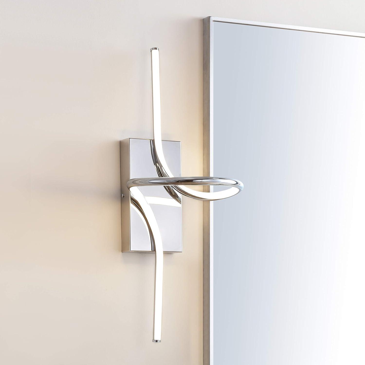 Sketch 23.5" Chrome Minimalist LED Vanity Wall Sconce