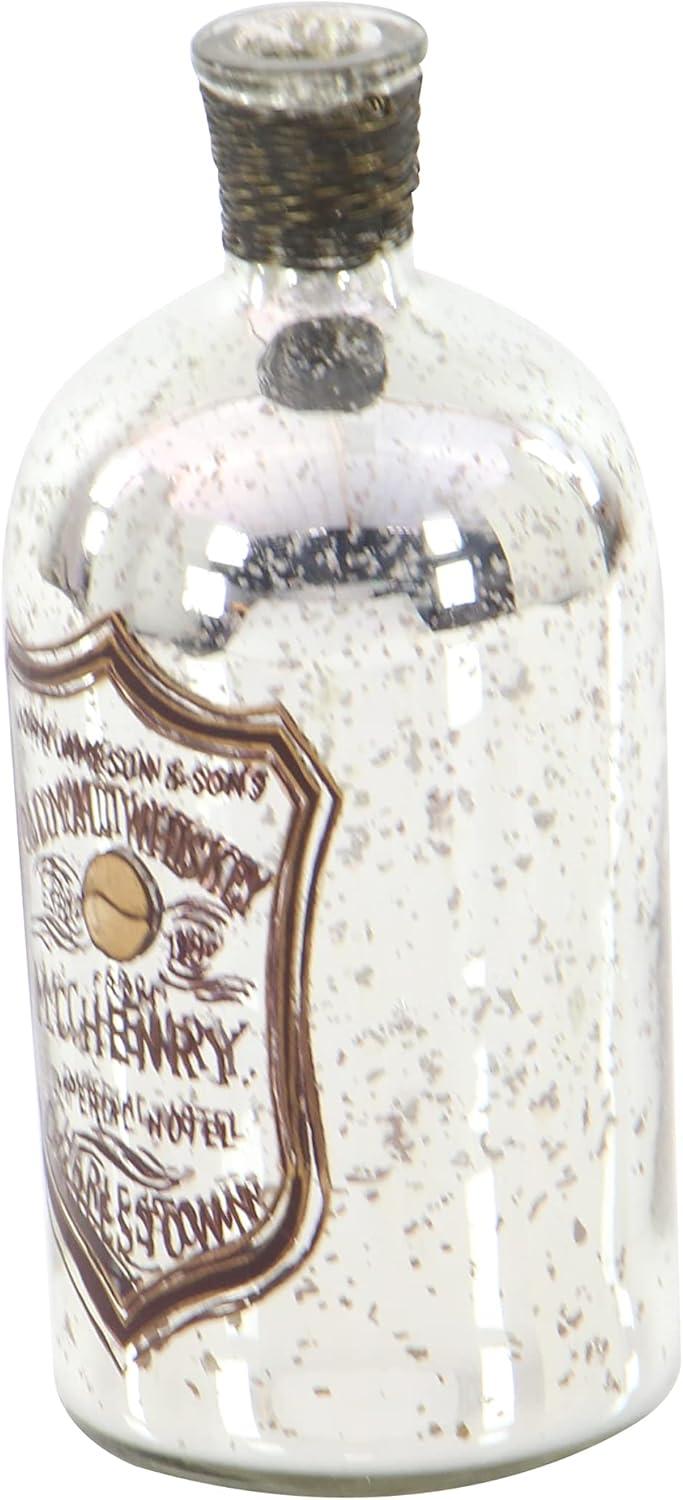 DecMode Traditional 9 x 4 inch painted iron and glass bottle