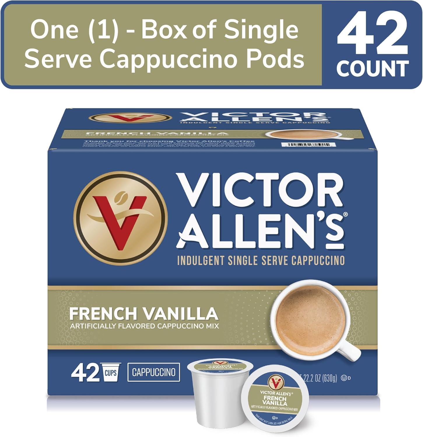 Victor Allen's Coffee French Vanilla Flavored Cappuccino Cups, 42 Ct