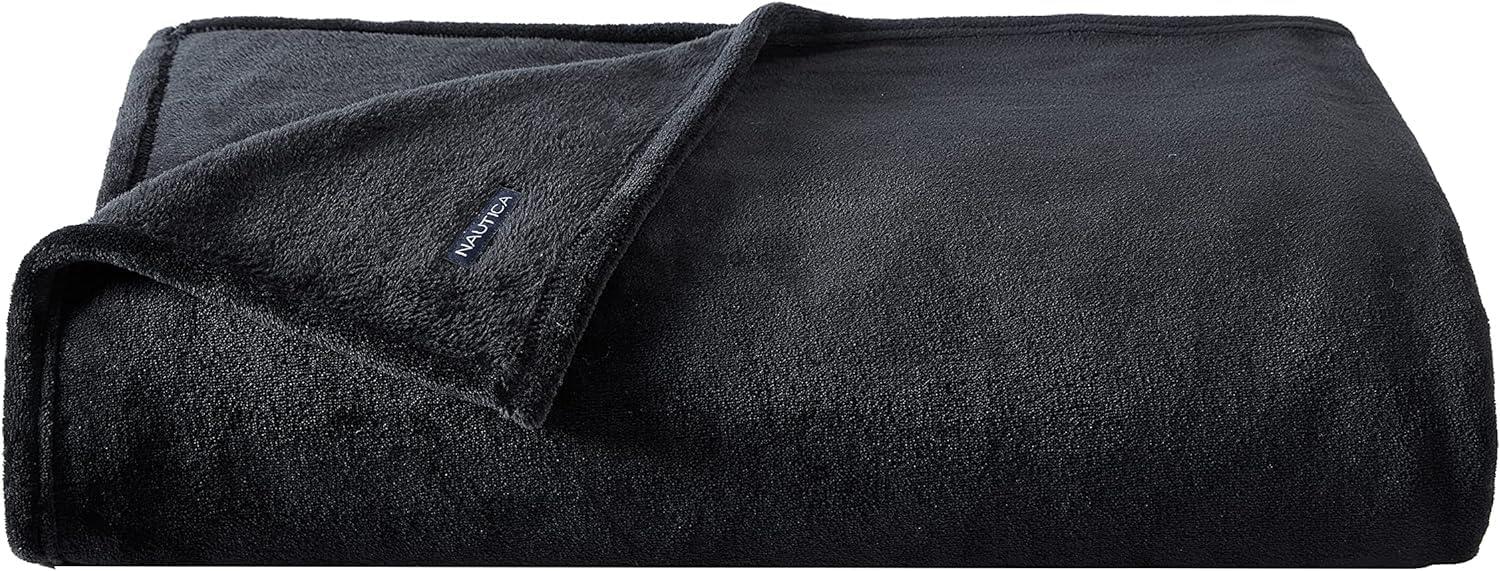 Nautica Nautica Solid Ultra Soft Plush Fleece Blanket