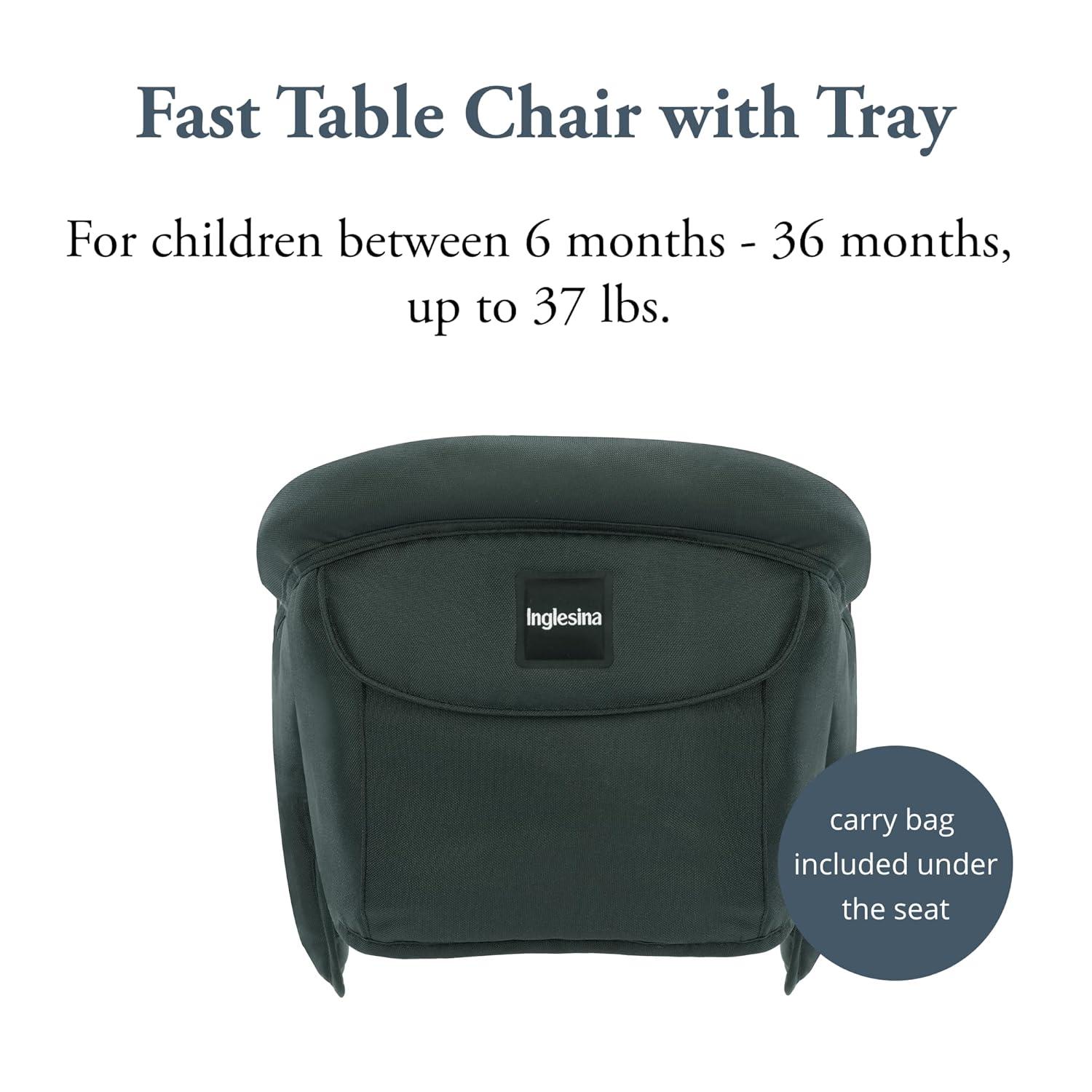 Portable Dark Green Hook-On High Chair with Padded Seat