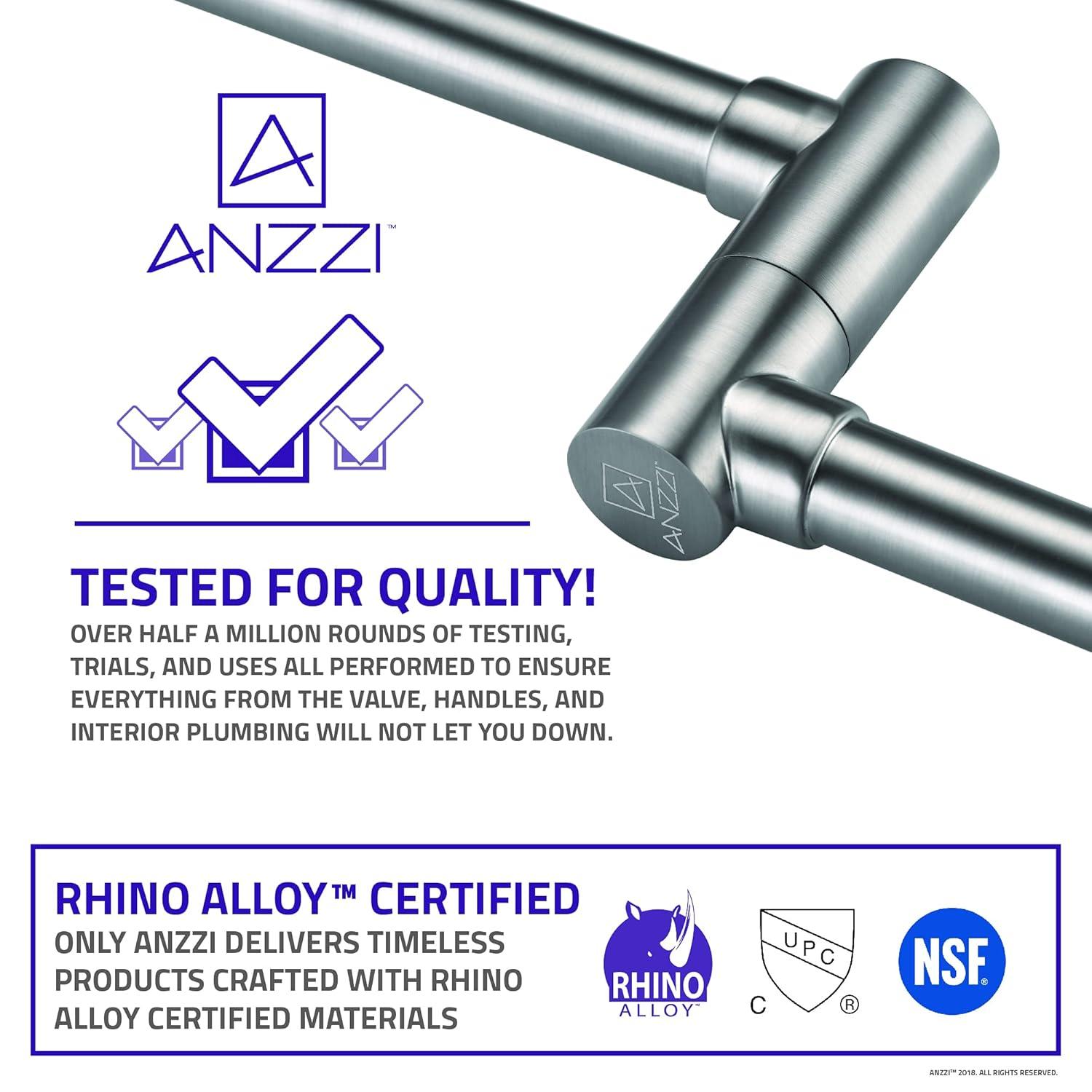 ANZZI ANZZI Braccia Series 24" Wall Mounted Pot Filler With Accessories KF-AZ258BN