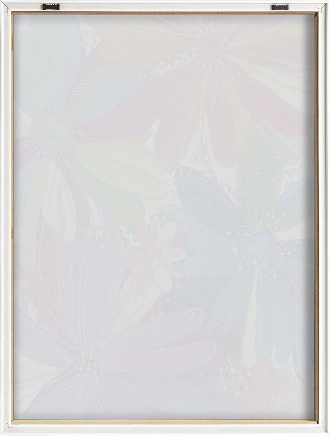 18" x 24" Blake Flowers on Glass 1 Framed Printed Glass by Jessi Raulet of Ettavee Natural - Kate & Laurel All Things Decor