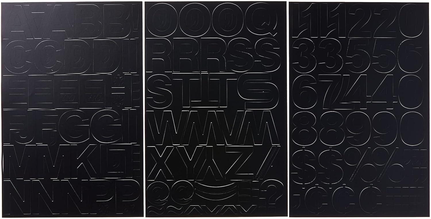 Headline/Geotype Vinyl Lettering, Helvetica, 2", Black Captial Letters