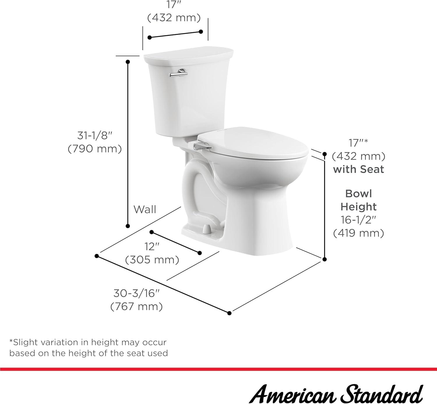 White Elongated Dual Flush Two-Piece Toilet with Bidet Seat