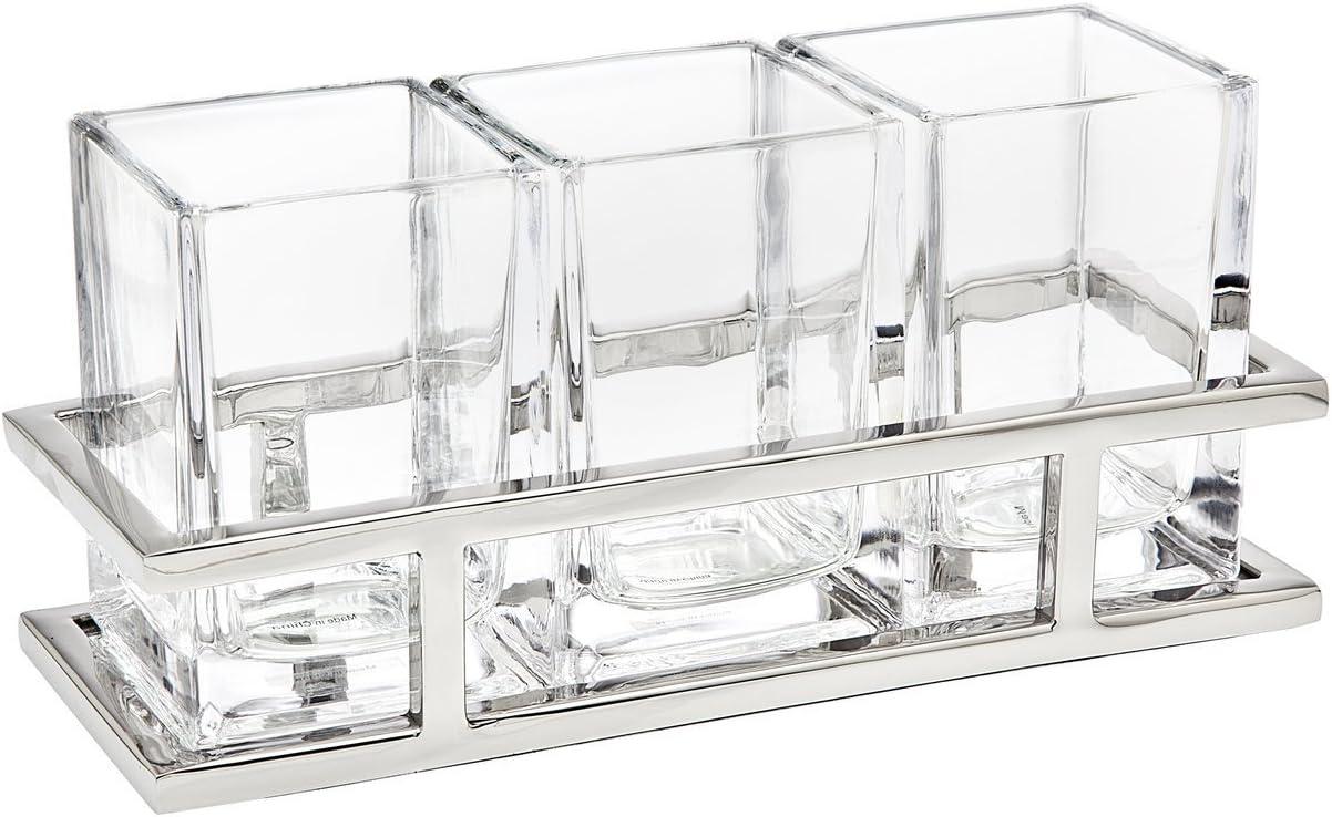 Aspen Stainless Steel and Glass Flatware Caddy
