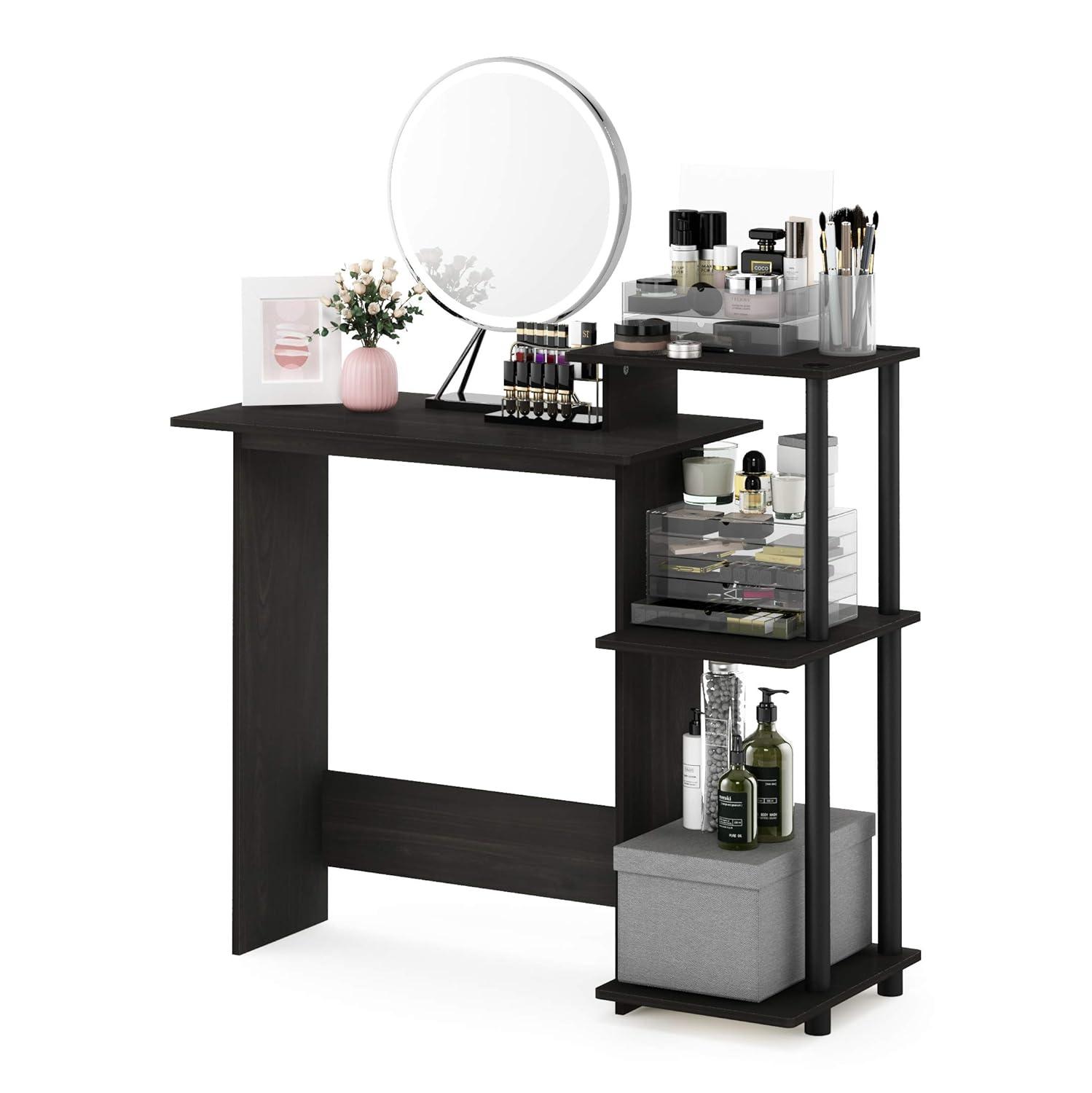 Furinno Efficient Wood Home Laptop Notebook Computer Desk in Espresso/Black