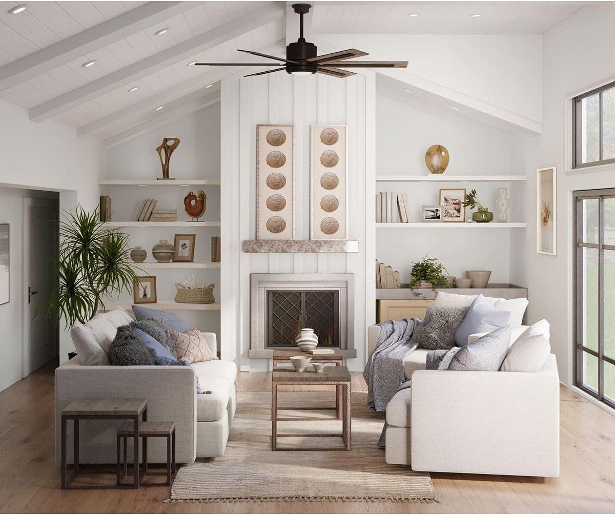 P2586-7130K-Progress Lighting-Glandon - Wide - Ceiling Fan - 1 Light - Handheld Remote in Transitional style - 60 Inches wide by 17.13 Inches