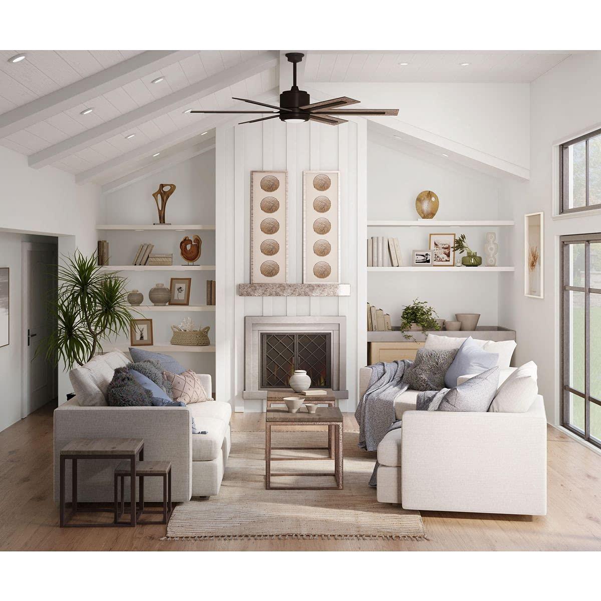 P2586-7130K-Progress Lighting-Glandon - Wide - Ceiling Fan - 1 Light - Handheld Remote in Transitional style - 60 Inches wide by 17.13 Inches