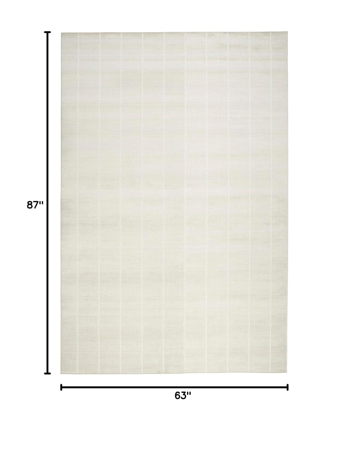 Nourison Serenity Home Contemporary Indoor Area Rug Ivory 5'3" x 7'3"