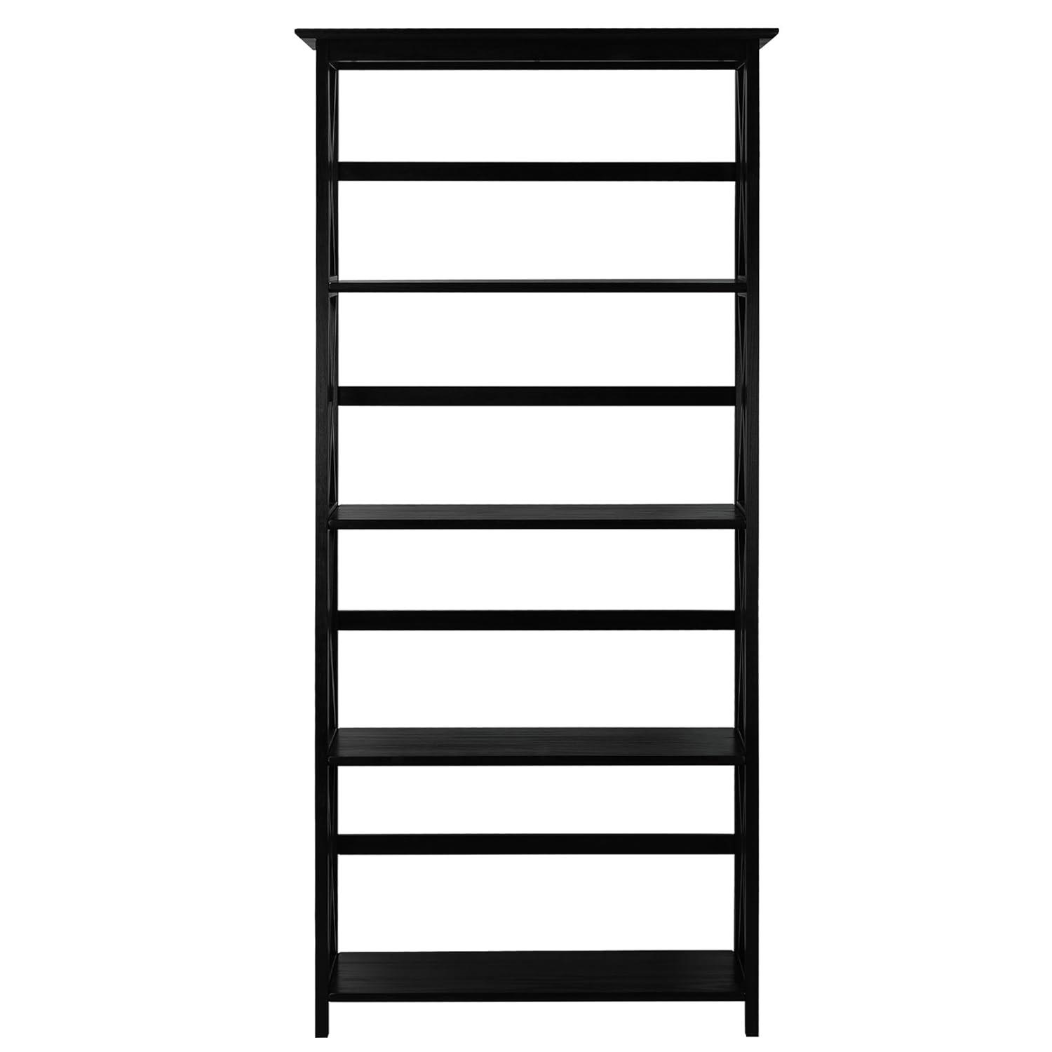Casual Home Montego 5-Shelf Bookcase - Black