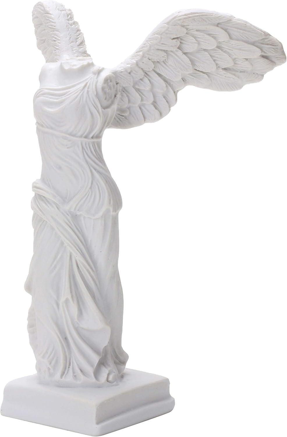 Winged Victory Goddess Statue Victory Of Samothrace Sculpture Resin Roman Greek Victoria Figurine For Home Office Decor White