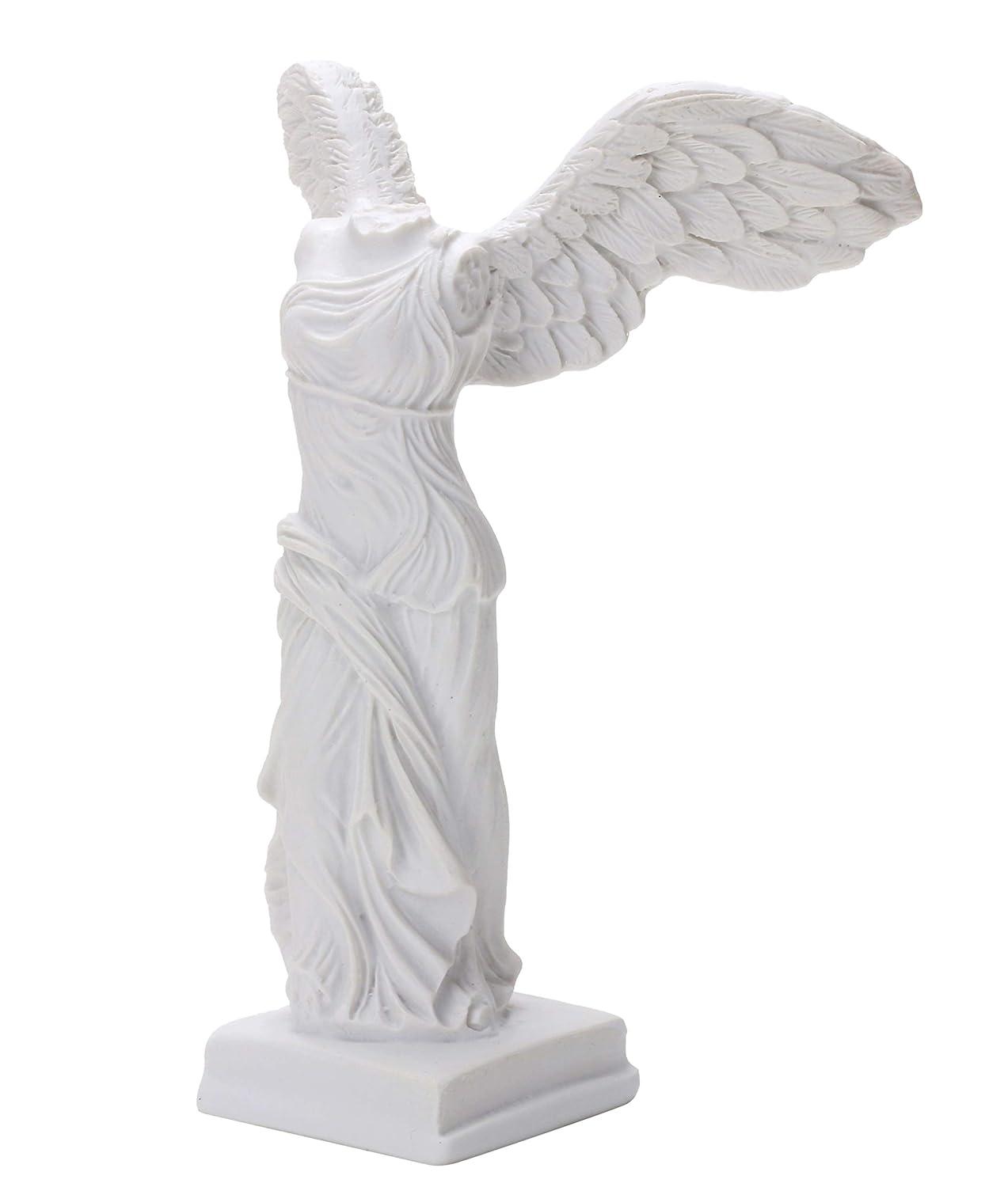 Winged Victory Goddess Statue Crafted in Resin for Home Decor White 10.2 Inches