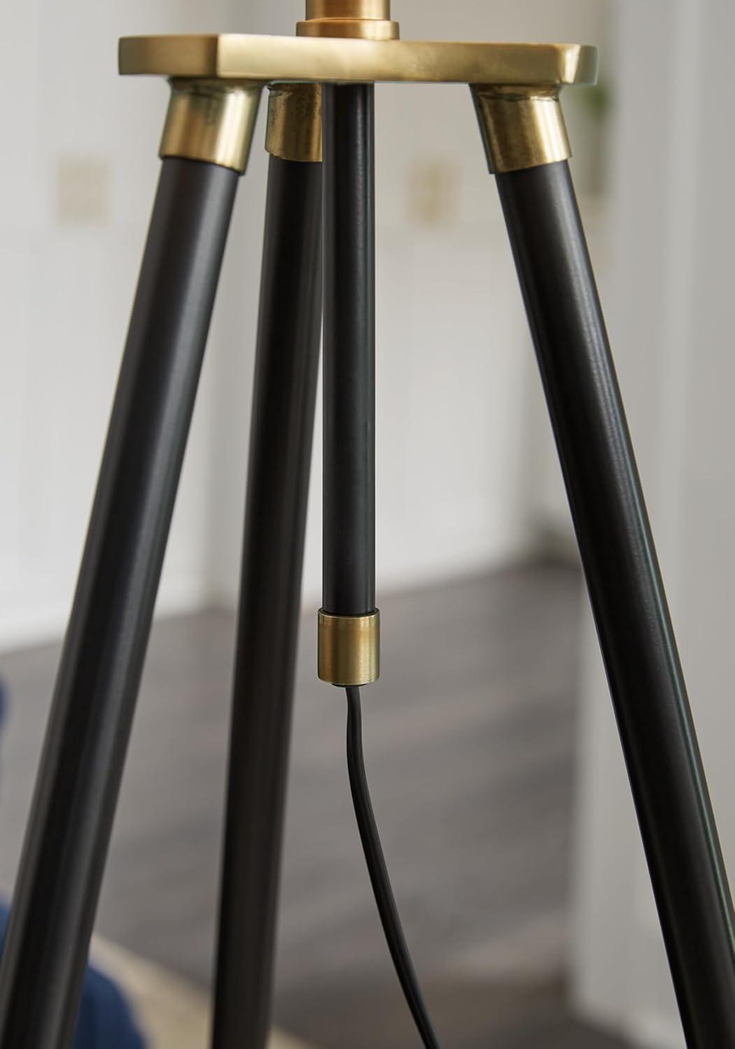 Signature Design by Ashley Cashner Floor Lamp, Black & Gold Finish