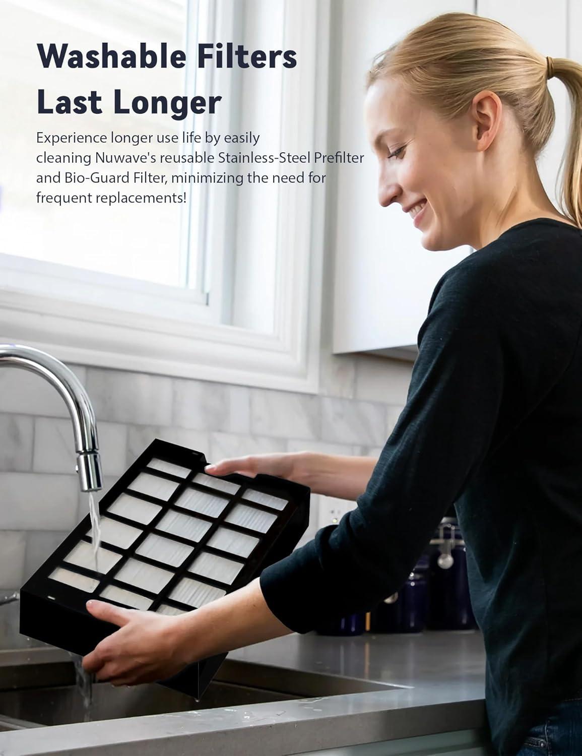 Nuwave Oxypure Smart Air Purifier, 5-Stage Filtration System Contaminants Removed, Nuwave Oxypure Air Purifier, 2,934ft² Spaces in 60 Minutes, Home, Large