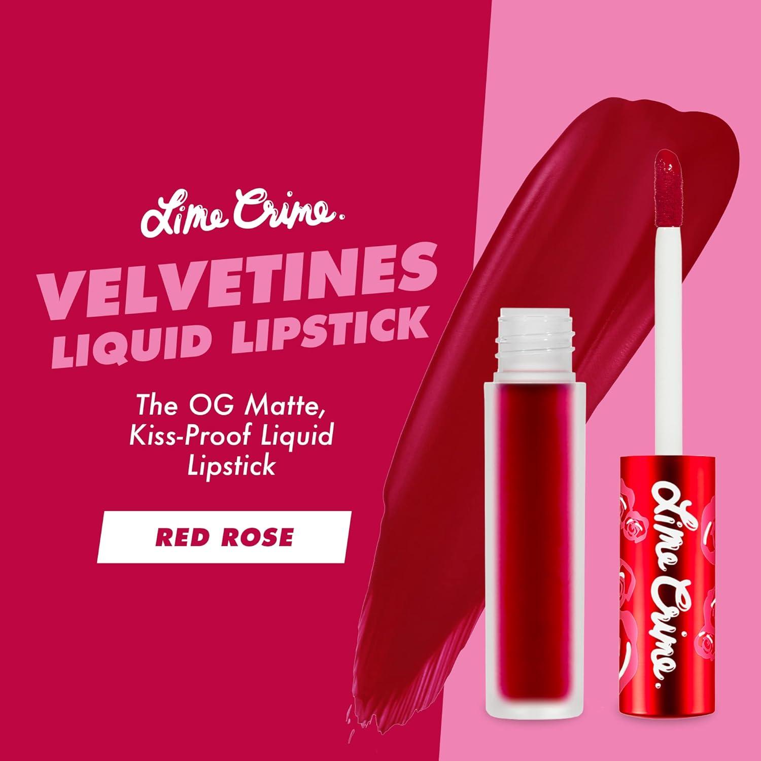 Lime Crime Velvetines Liquid Matte Lipstick, Red Rose
